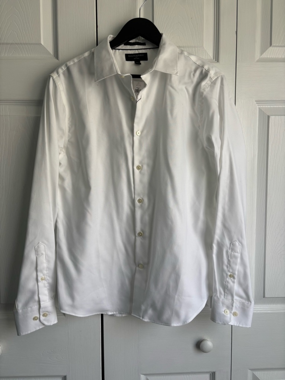 Banana Republic White Men's Stretch Dress Shirt